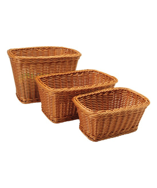 U.S. Toy Company - Rectangular Woven Basket - Set of Three | Zulily