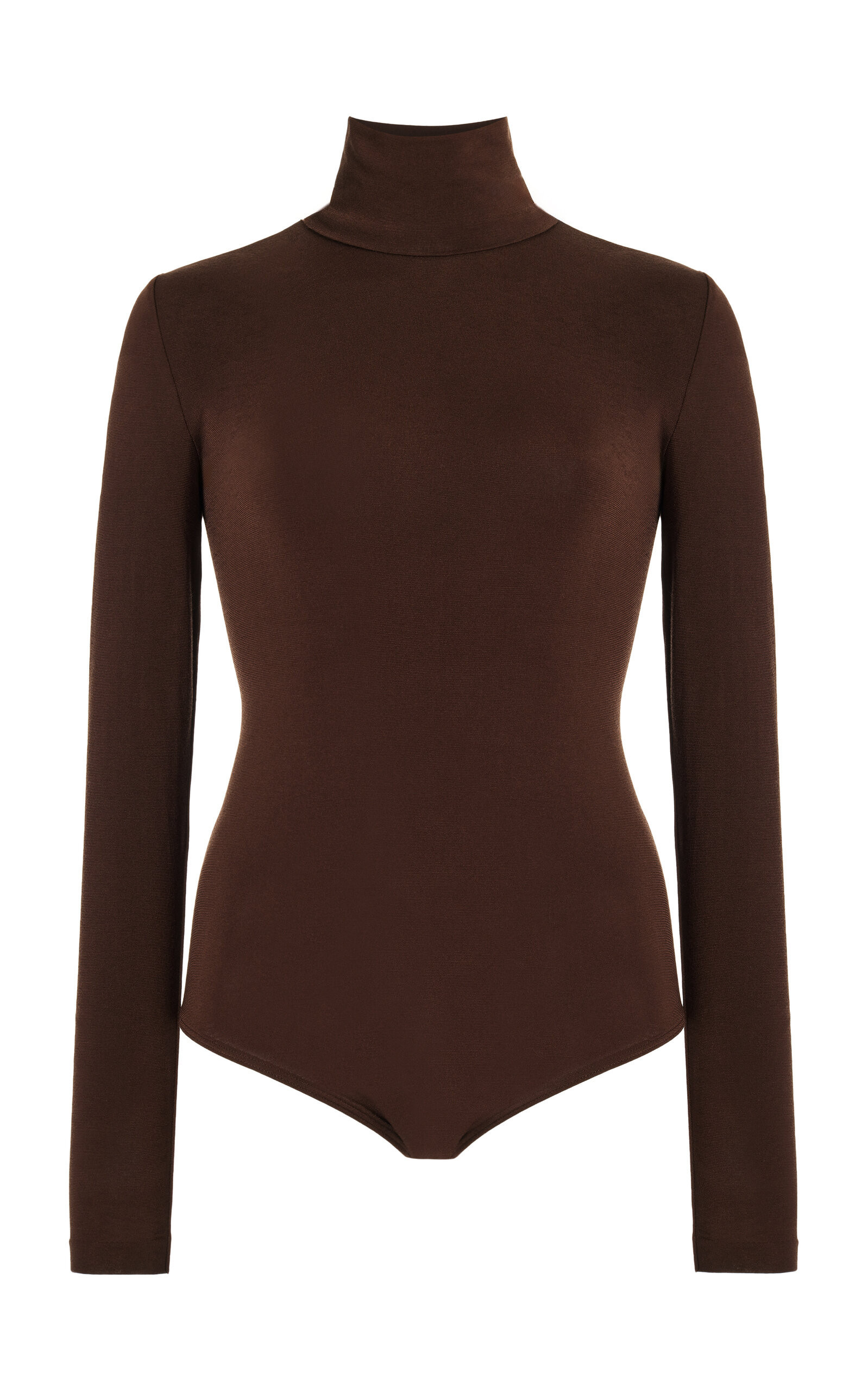 Wolford - Colorado Turtleneck Jersey Thong Bodysuit - Brown - L - Moda Operandi | Moda Operandi (Global)