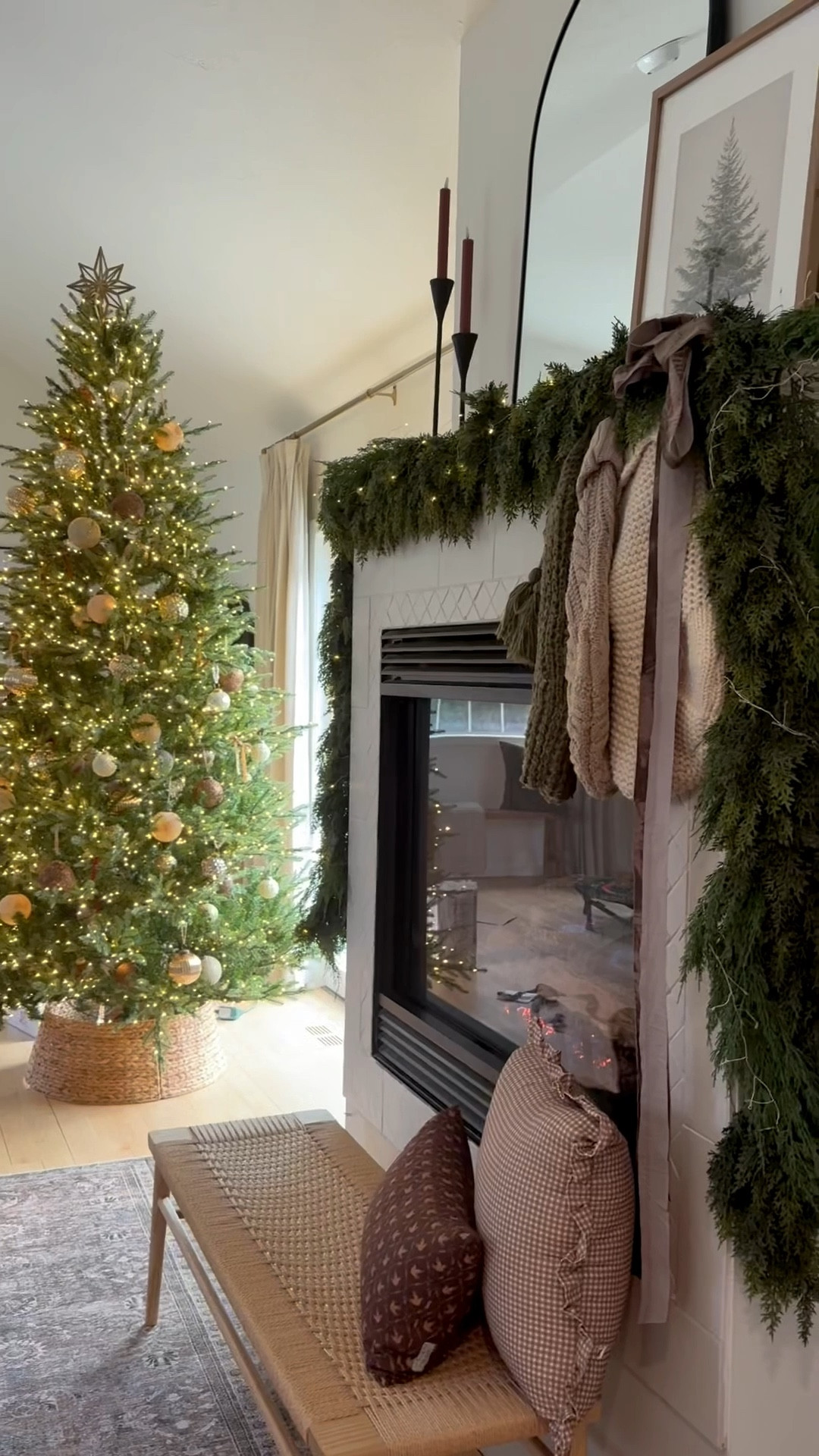 Some Holiday styling. I like to keep decorating more simple and love adding some garland to areas and to decorate with beautiful steam. 

#LTKSeasonal #LTKHome #LTKHoliday