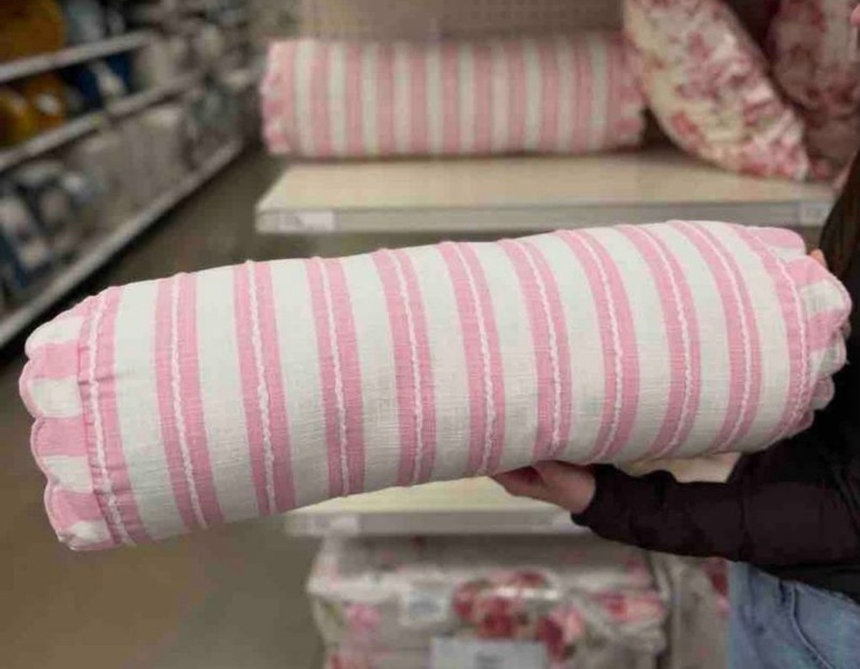 New at Target! Teen Home decor 

Pink and white scalloped edge bolster pillow is only $15 but selling fast 

#LTKHome