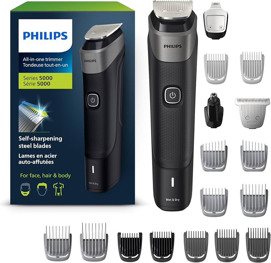 Philips Multi Groomer All-in-One Trimmer Series 5000, Mens Grooming Kit with Trimmer for Beard, H... | Amazon (CA)
