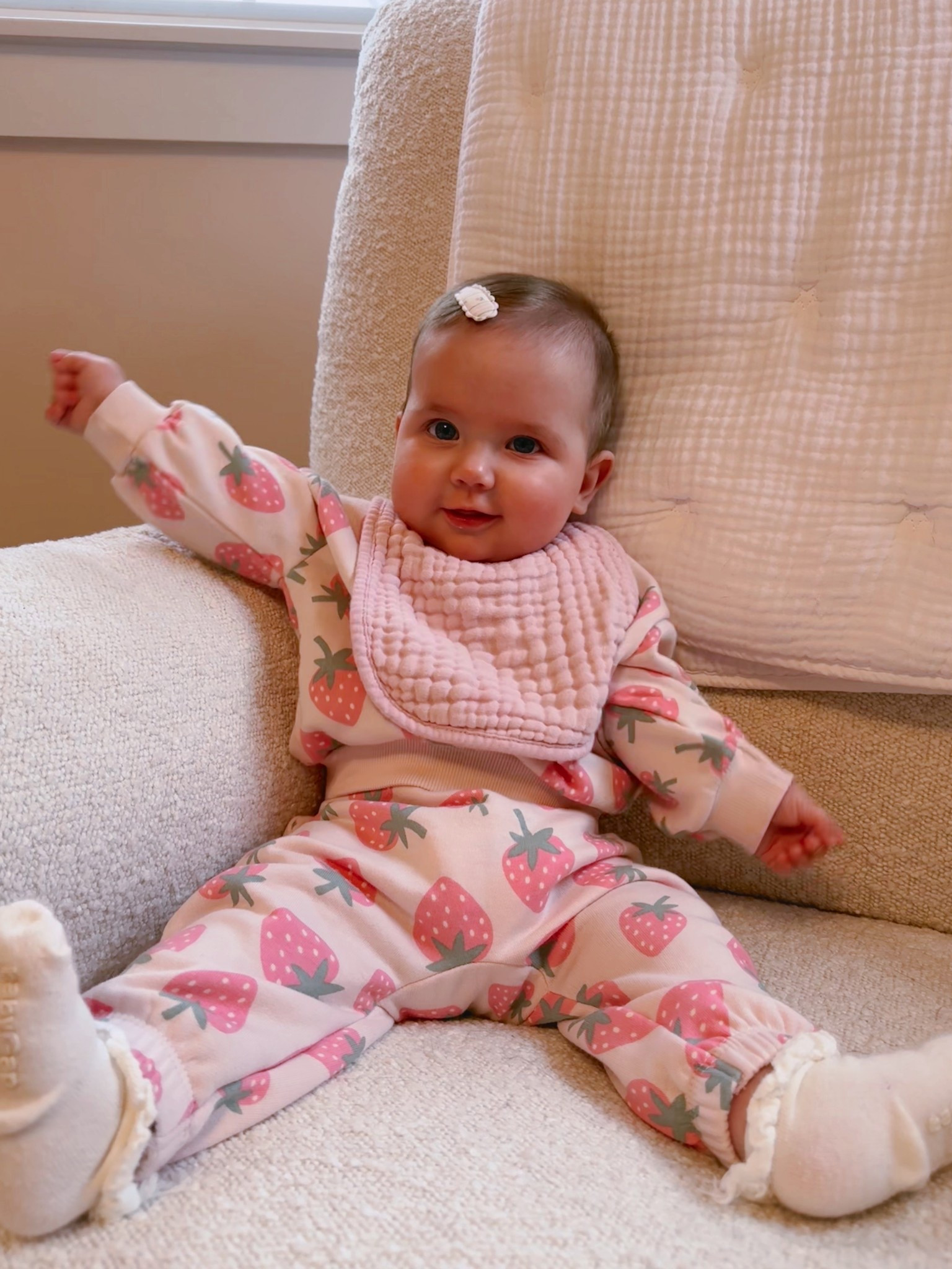 Old Navy sweat set for baby girl, wearing size 3-6m 

#LTKValentine #LTKBaby #LTKmomlife
