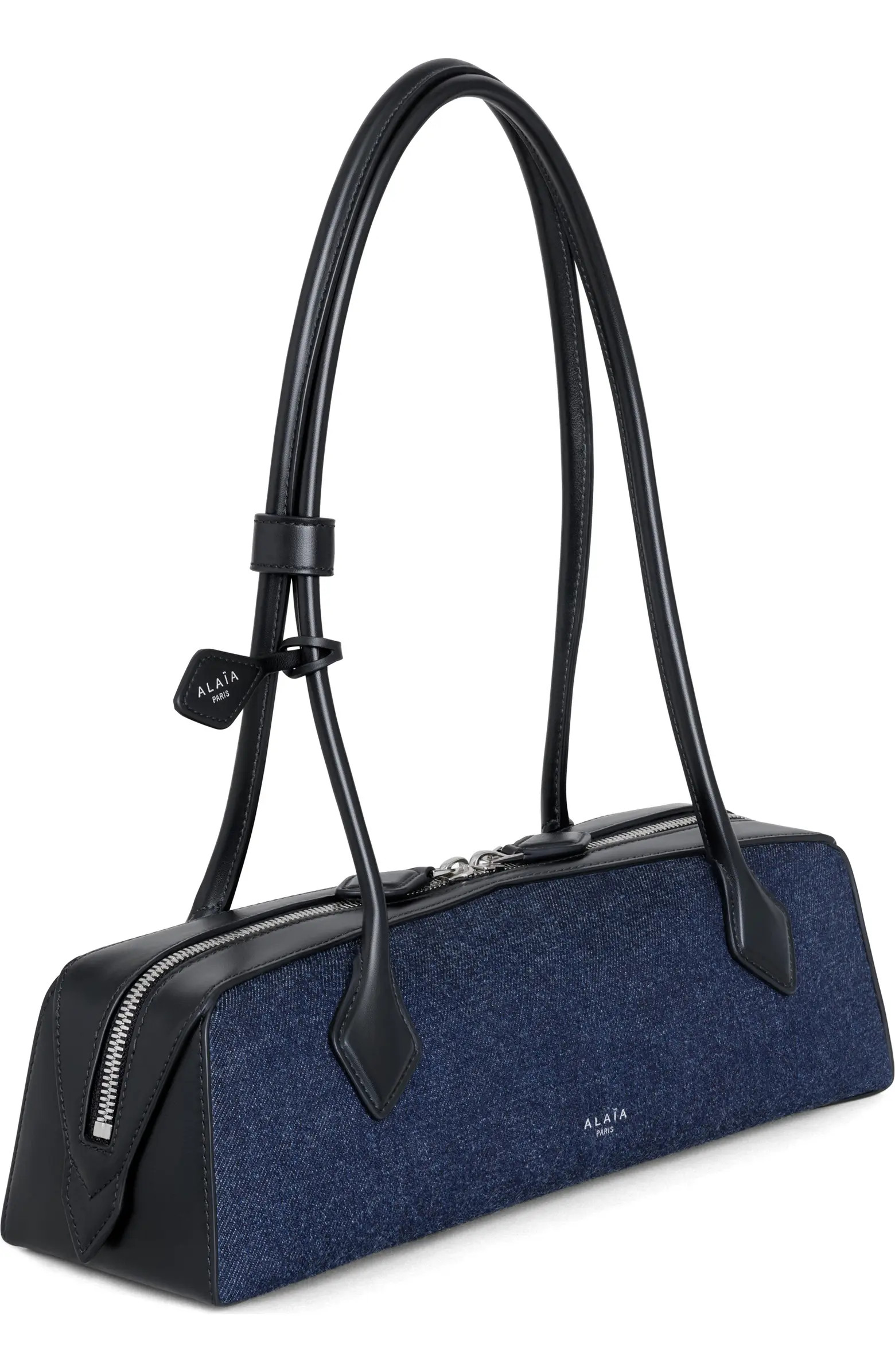 Alaïa Medium Le Teckel Denim East/West Shoulder Bag | Nordstrom | Nordstrom