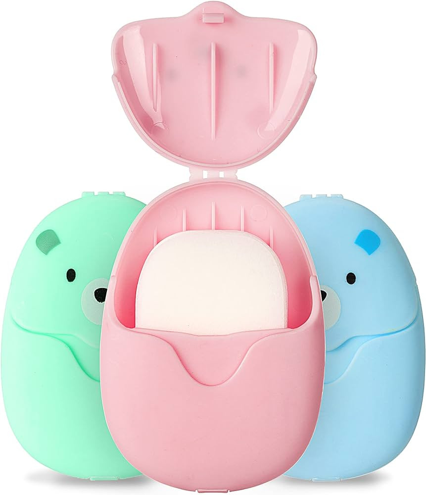 BAIKAFU 3 Boxes (150 sheets) Soap Paper Sheets Portable Disposable Travel Scented Bath Slice Shee... | Amazon (US)