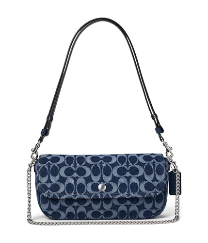 Coach Brook Flap Chain Bag in Signature Denim, LH/Deep Blue Multi | Amazon (US)