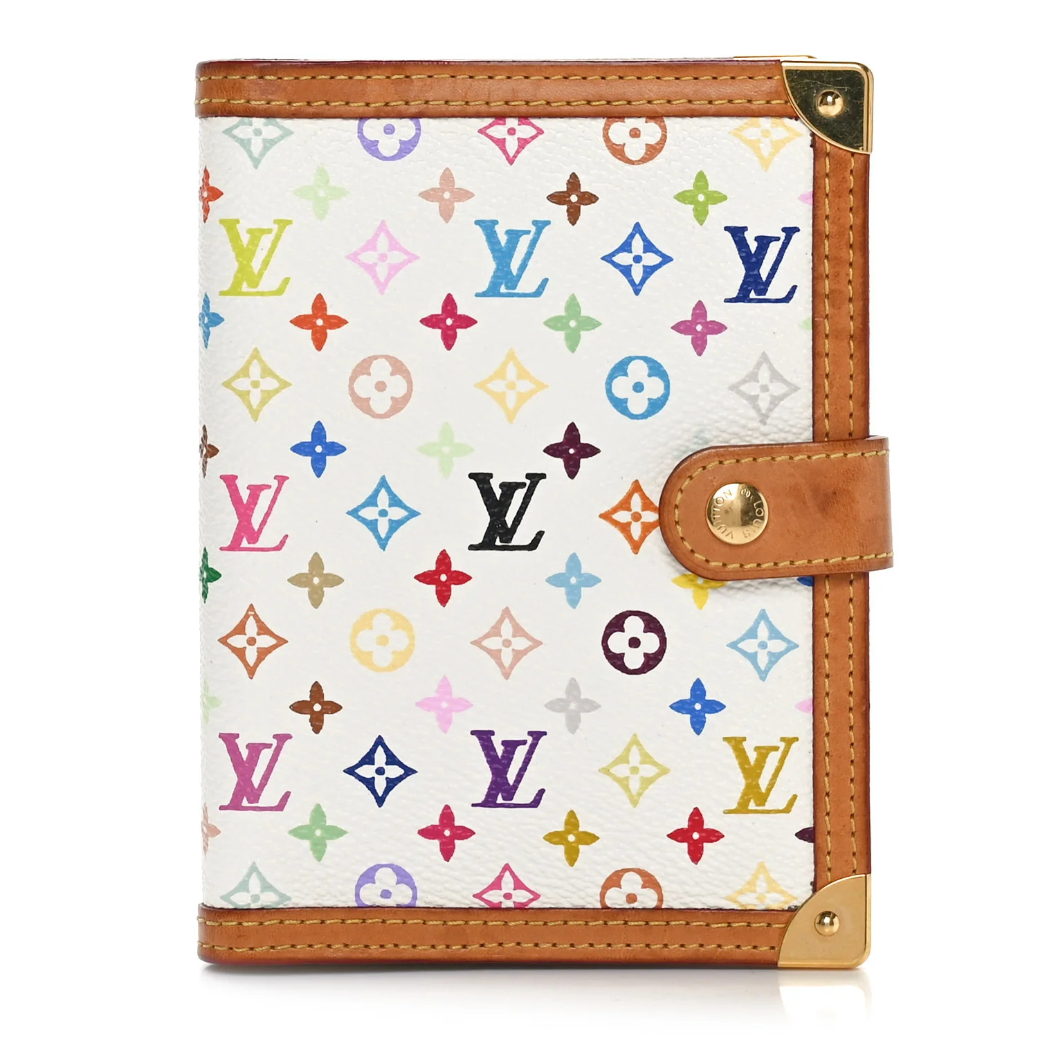 Monogram Multicolor Small Ring Agenda Cover White | FASHIONPHILE (US)