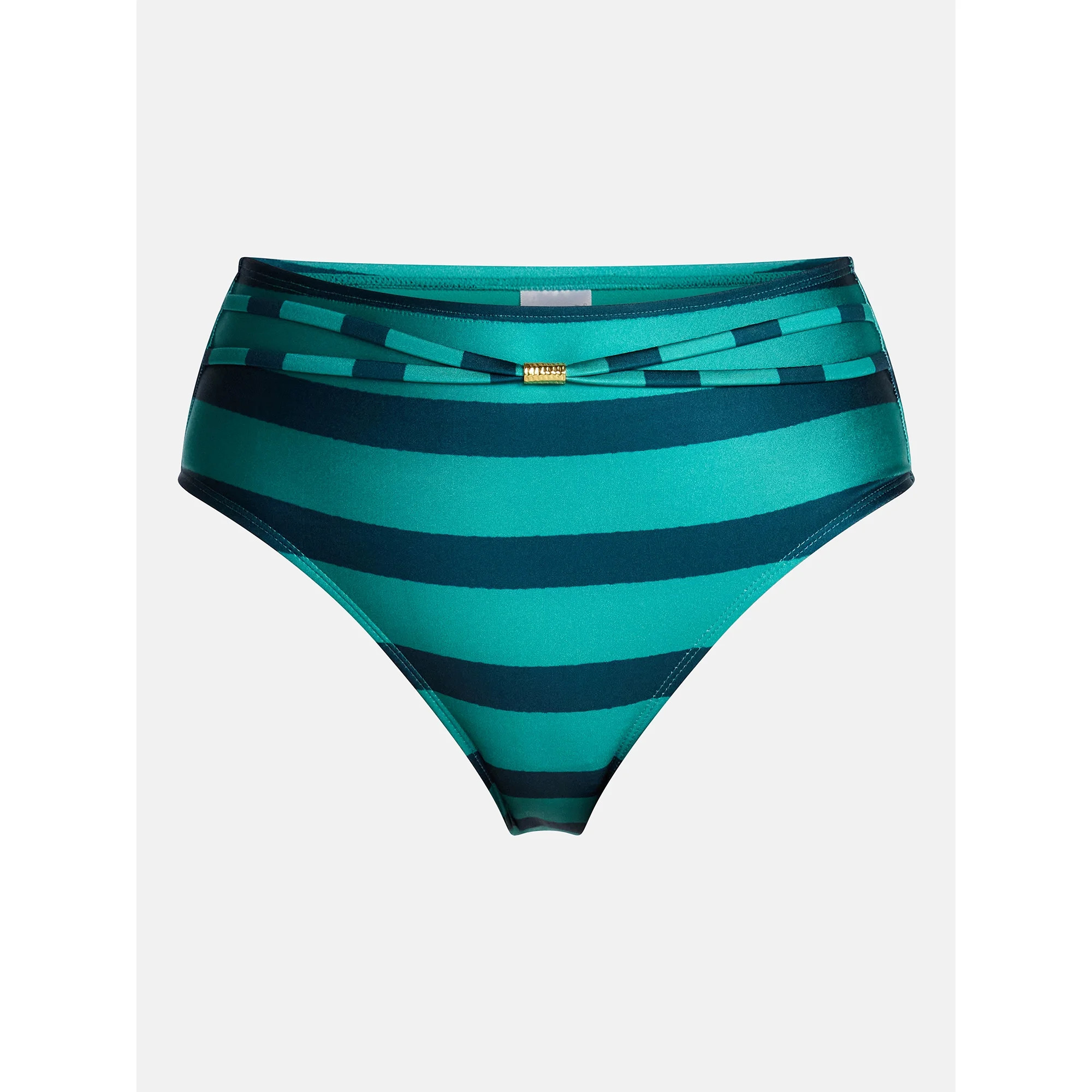 Time and Tru Women's and Women's Plus Size Striped Belted High Waist Bikini Bottoms, Sizes XS-3X | Walmart (US)