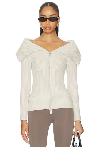 BLANKNYC Zip-up Sweater in Crystal Clear from Revolve.com | Revolve Clothing (Global)