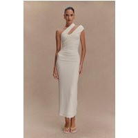 Anastasia One Shoulder Modal Midi Dress - Ivory I MESHKI I Size XXL | MESHKI US