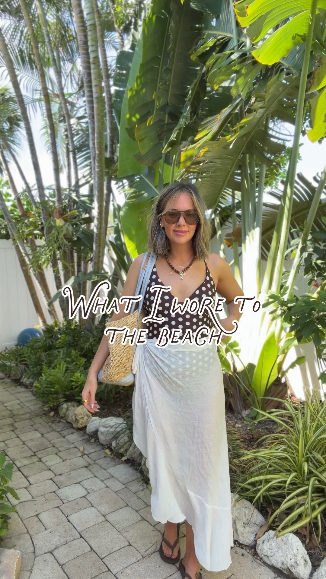 Beach ootd 🤎🤎 cutest polka dot suit. Size medium and quick shipping!!🌴 also linked my accessories ✨

#LTKootd #LTKTravel #LTKSeasonal