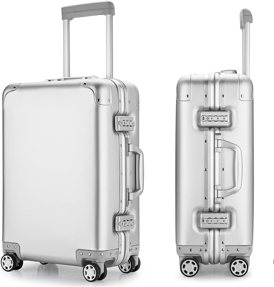 Aluminum Alloy Luggage Hard Shell Carry-ons Zipperless Hard Suitcase with Spinner Wheels, TAS Loc... | Amazon (US)