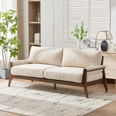 ModernLuxe Oversized Loveseat 3-Seat Boucle Upholstered Sofa Soft Couch Lounge Sofa with Cushions, Beige | Target