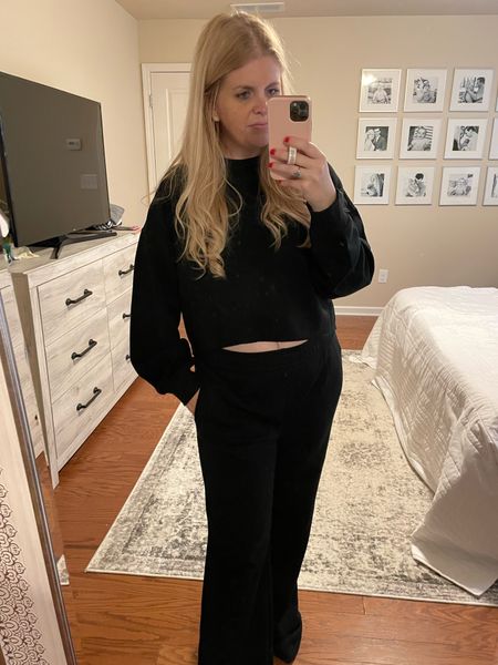 My favorite set is 30% off today! This is my favorite purchase of fall. I have the grey and black and am wearing a large. This set would make a great gift for those who work from home or are homebodies.

#LTKunder50 #LTKsalealert #LTKCyberweek