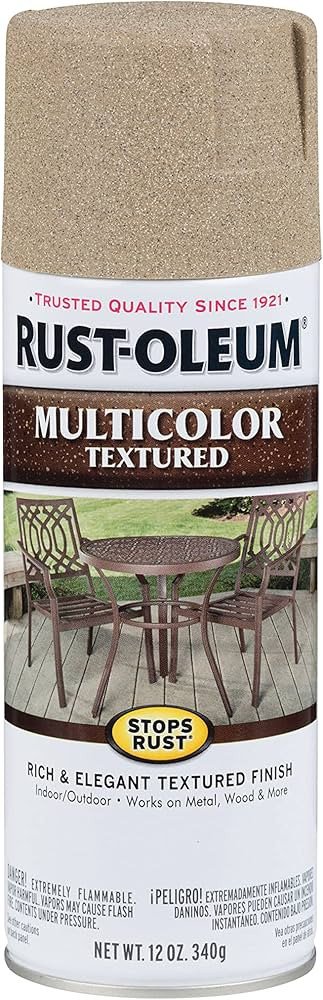 Rust-Oleum 223524 Stops Rust Multi-Color Textured Spray Paint, 12 Ounce (Pack of 1), Desert Bisqu... | Amazon (US)