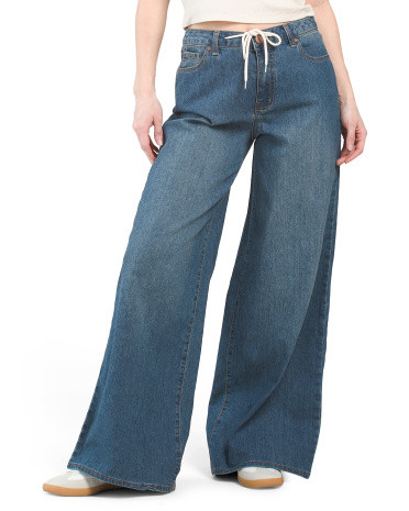 Drawstring Denim Trousers | TJ Maxx