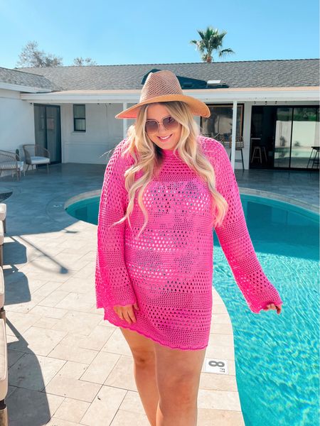 This pink crochet coverup is sooo good 😍 It comes in 15 colors, is great quality, and is only $35! 

Linking this & my toile print one piece bathing suit I’m wearing underneath on my LTK page!

#LTKswim #LTKfindsunder50 #LTKmidsize