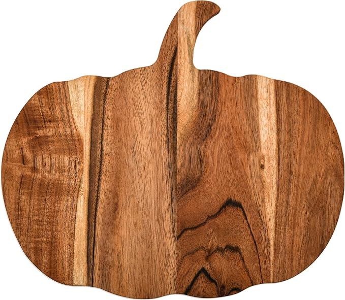 Treen Art Wooden Halloween Cutting Board for Kitchen, 12"L x 13"W Pumpkin Butcher Block Piece wit... | Amazon (US)