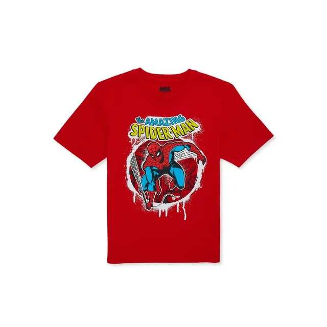 Marvel Boys Spider-Man City Slinger Graphic T-Shirt, Sizes 4-18 - Walmart.com | Walmart (US)