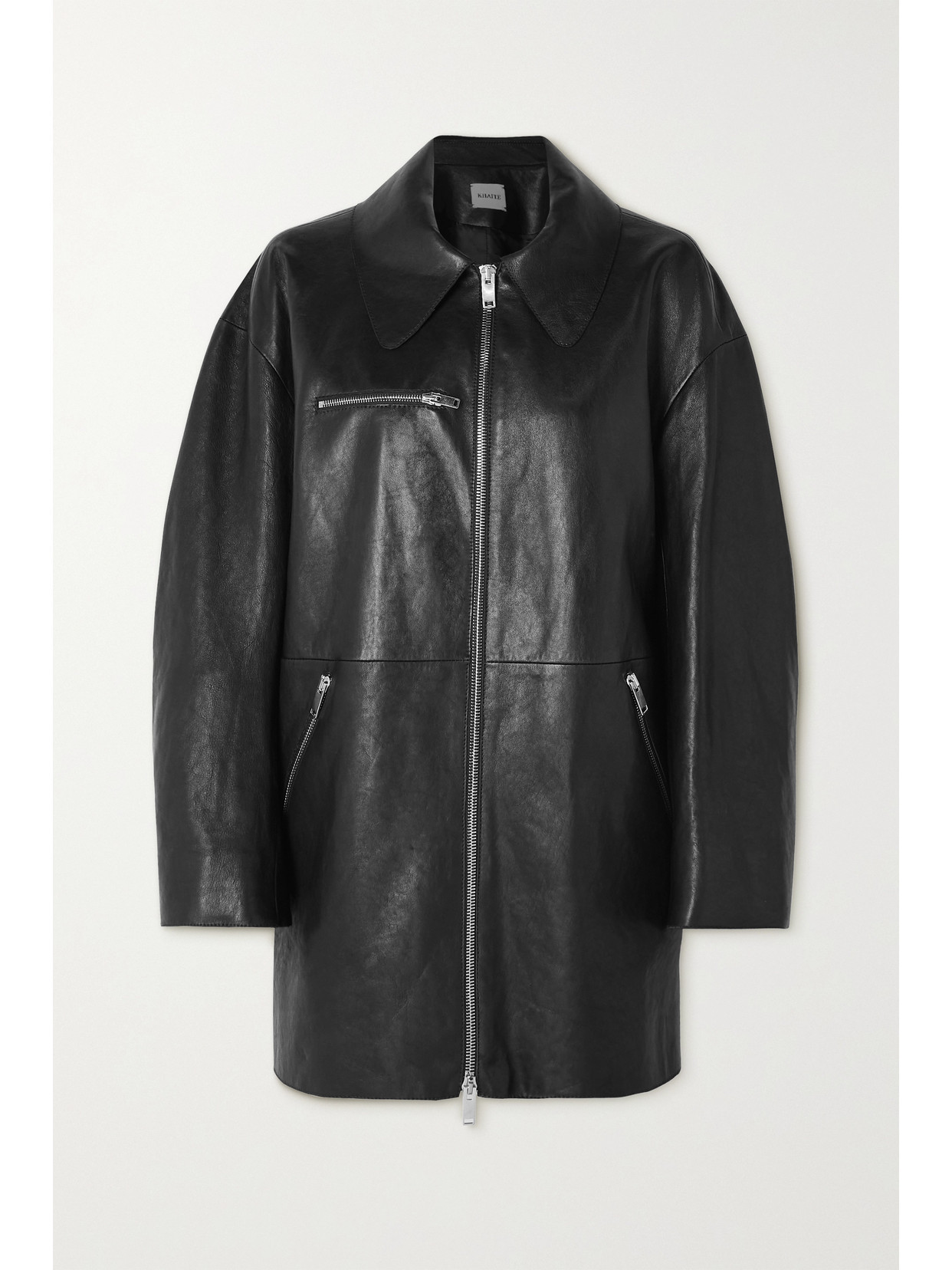 Khaite - Gellar Textured-leather Jacket - Black | NET-A-PORTER (US)