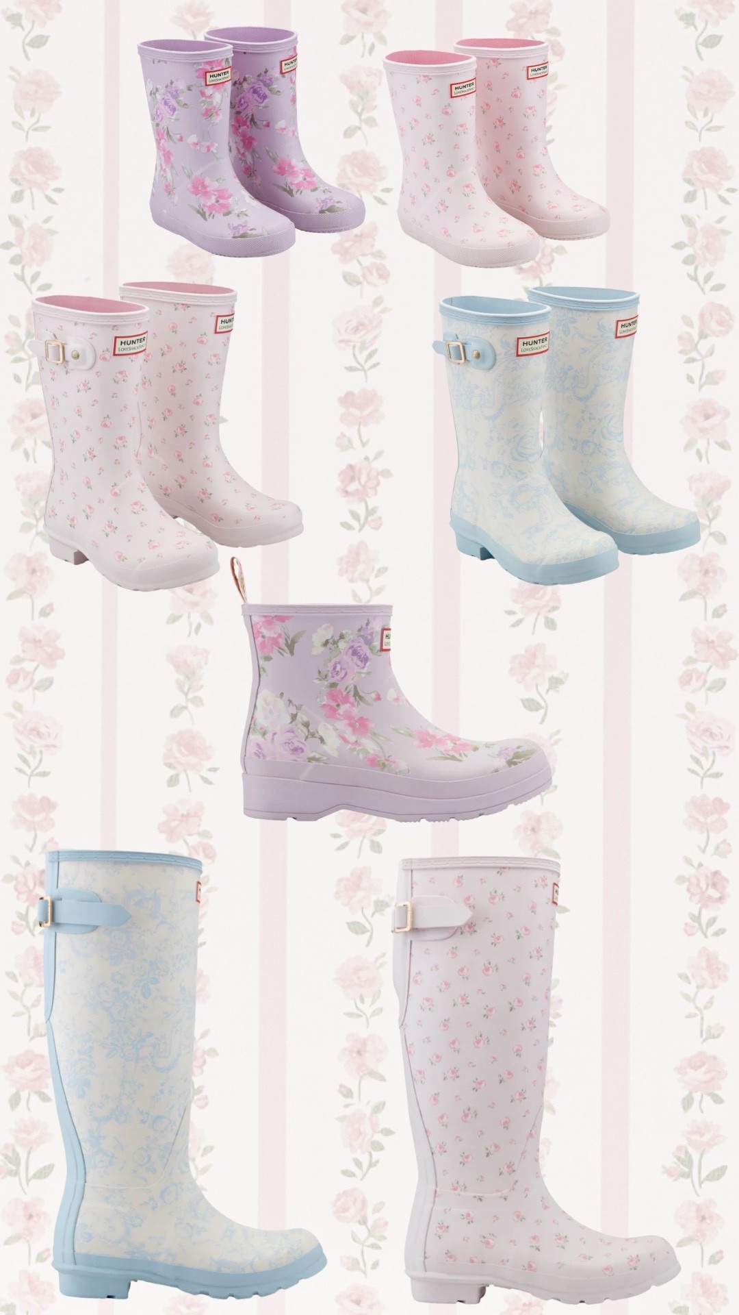 The prettiest rain boots! We use these with socks in the winter too. I like the short ones for gardening.