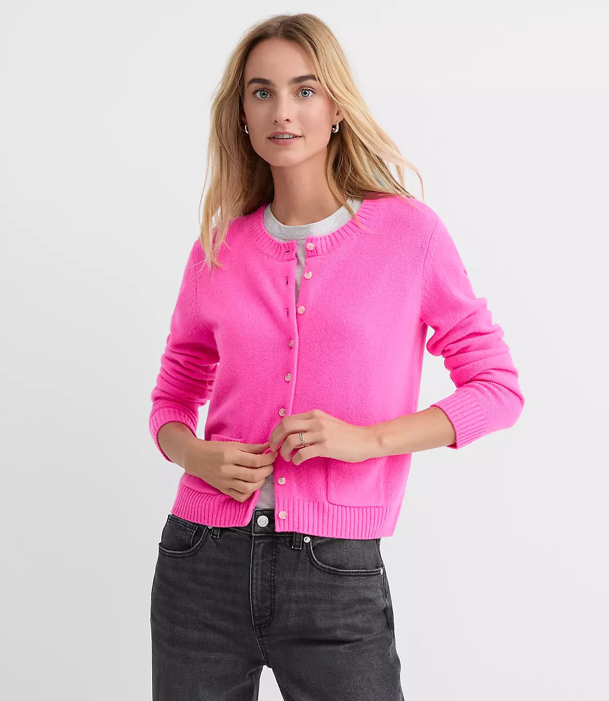 Cashmere Pocket Cardigan | LOFT