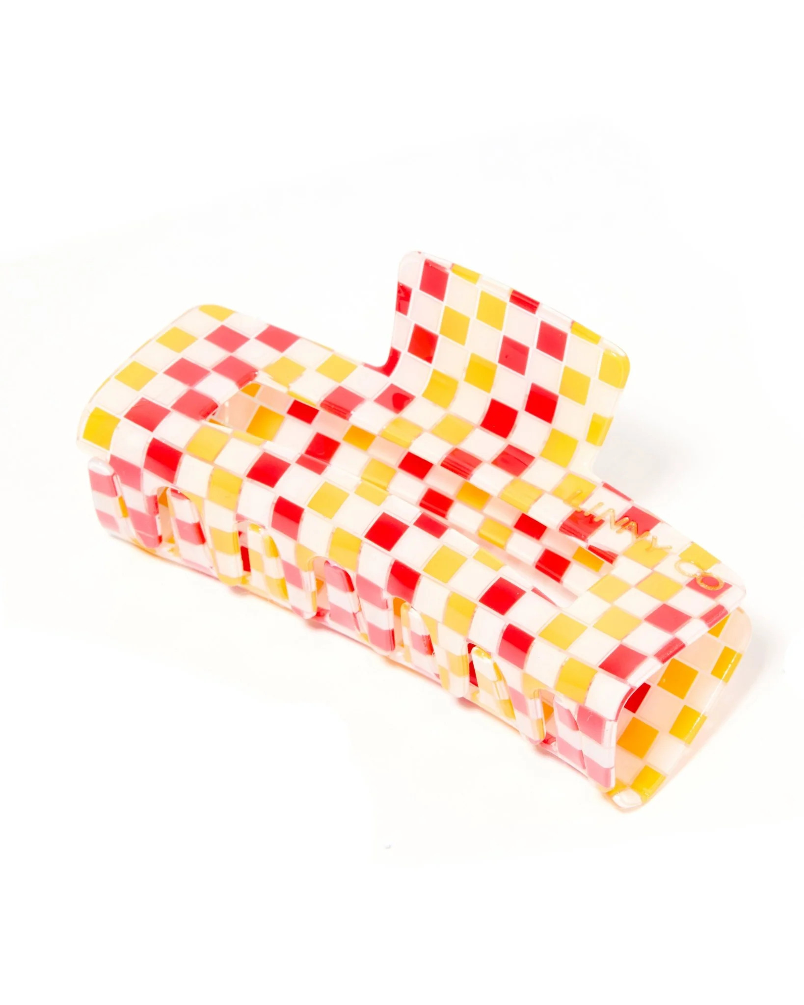 Hair Clip - Harper Red and Gold Checkered - Shop LINNY CO | LINNY CO LLC
