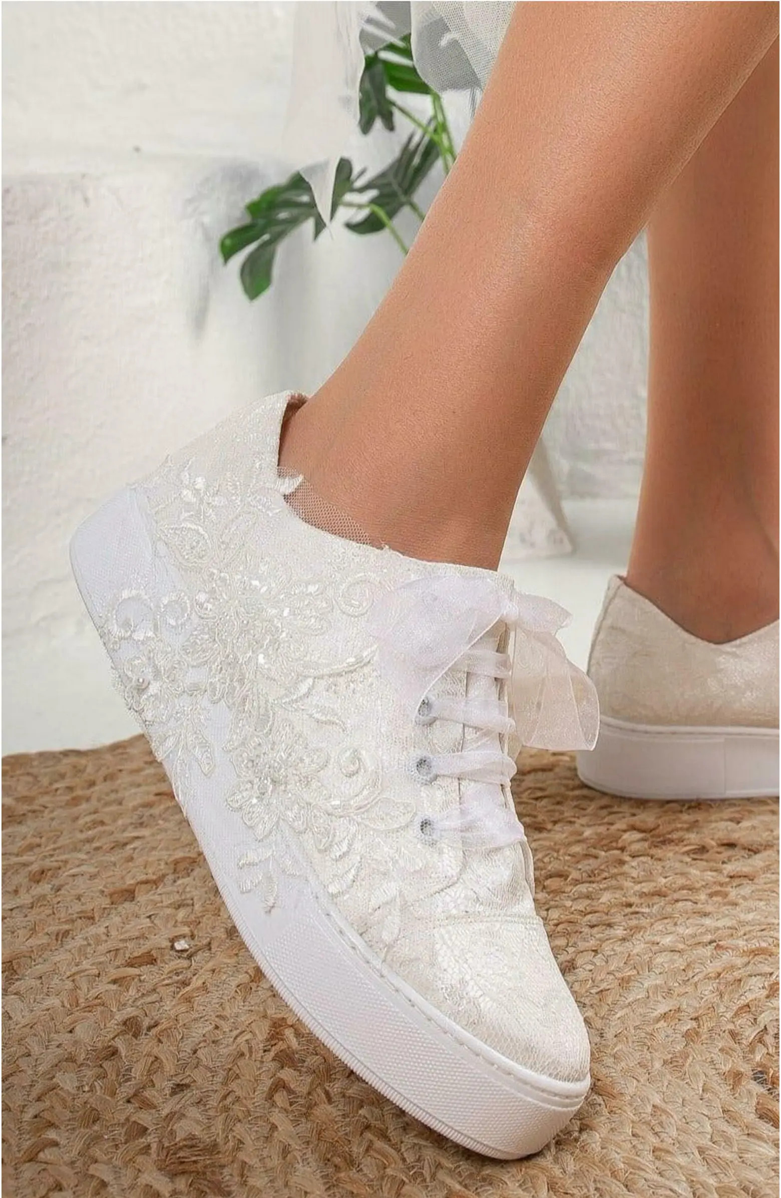 Elise Lace Bridal Sneakers | Nordstrom