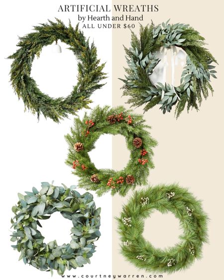 Artificial wreaths by hearth and hand at target, all under $60

#LTKSeasonal #LTKunder100 #LTKHoliday