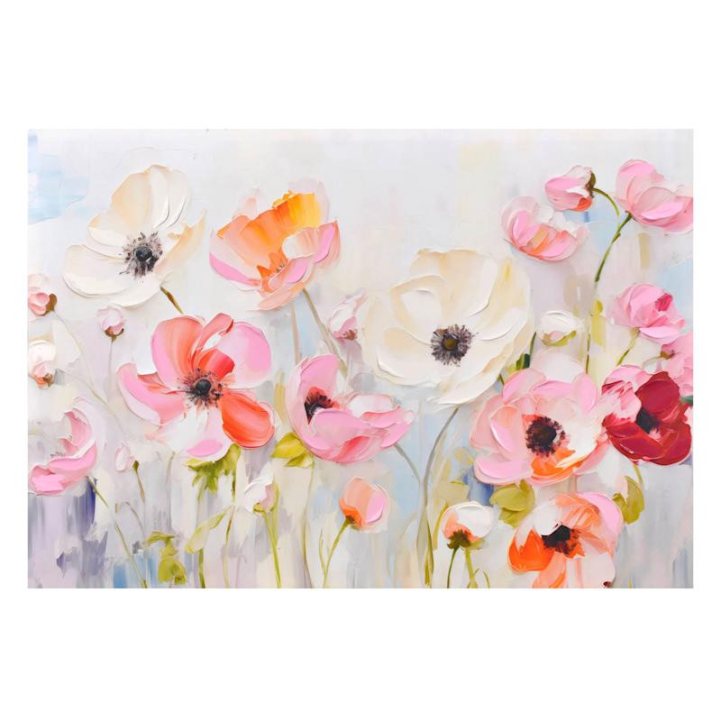 Pink Poppies Canvas Wall Art, 36x24 | At Home