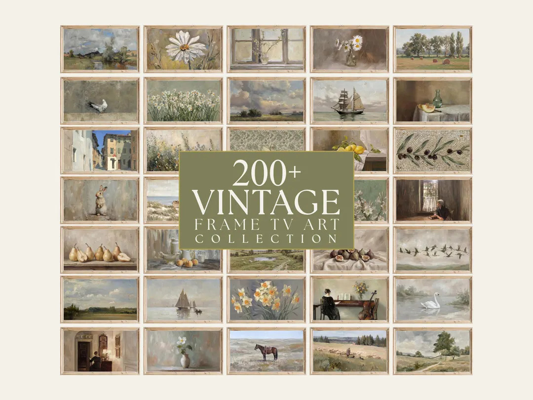 200+ Vintage Frame TV Art Bundle | Antique Frame Tv Art Collection, Landscape Frame TV, Farmhouse... | Etsy (US)