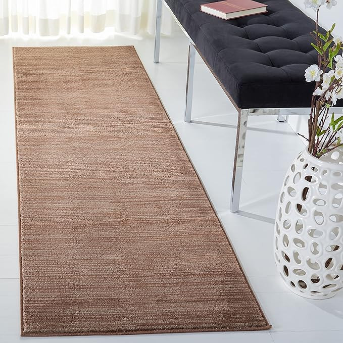 SAFAVIEH Vision Collection Runner Rug - 2'2" x 10', Brown, Modern Ombre Tonal Chic Design, Non-Sh... | Amazon (US)