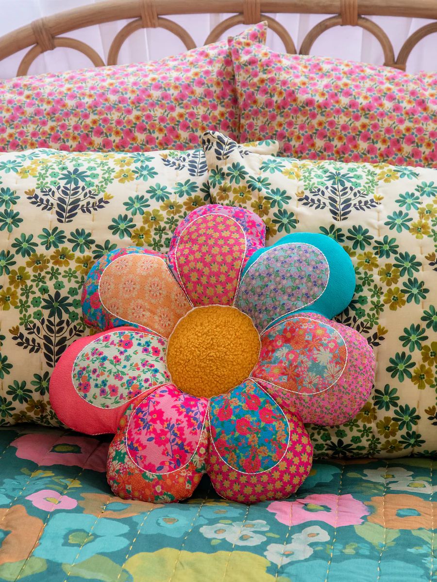 Whimsy Patchwork Pillow - Flower | Natural Life