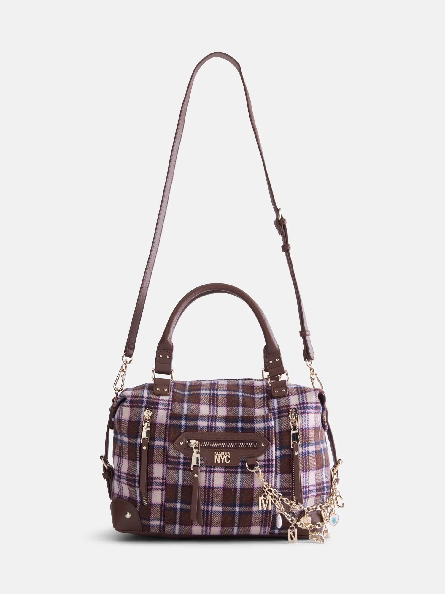 Madden NYC Women's Medium Satchel Handbag, Flannel Plaid | Walmart (US)