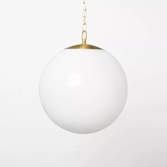 Milk Glass Ceiling Pendant Brass - Threshold™ designed with Studio McGee | Target
