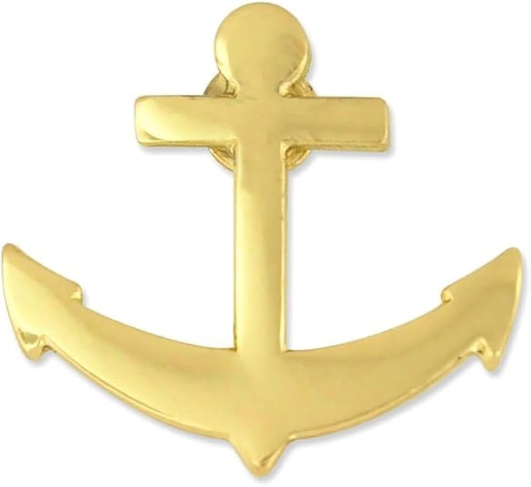 PinMart Gold Plated Nautical Boat Anchor Lapel Pin | Amazon (US)
