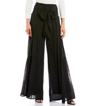Waist Tie Wide Leg Pants | Dillard's