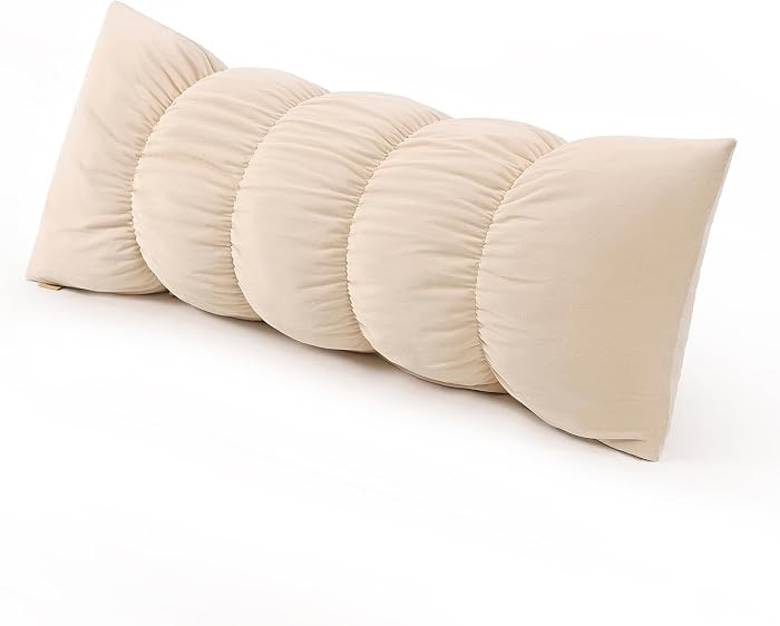 Pat. Pend. Bed Pillow for Side Sleepers, Segmented, 39 Inch, Beige | Amazon (US)