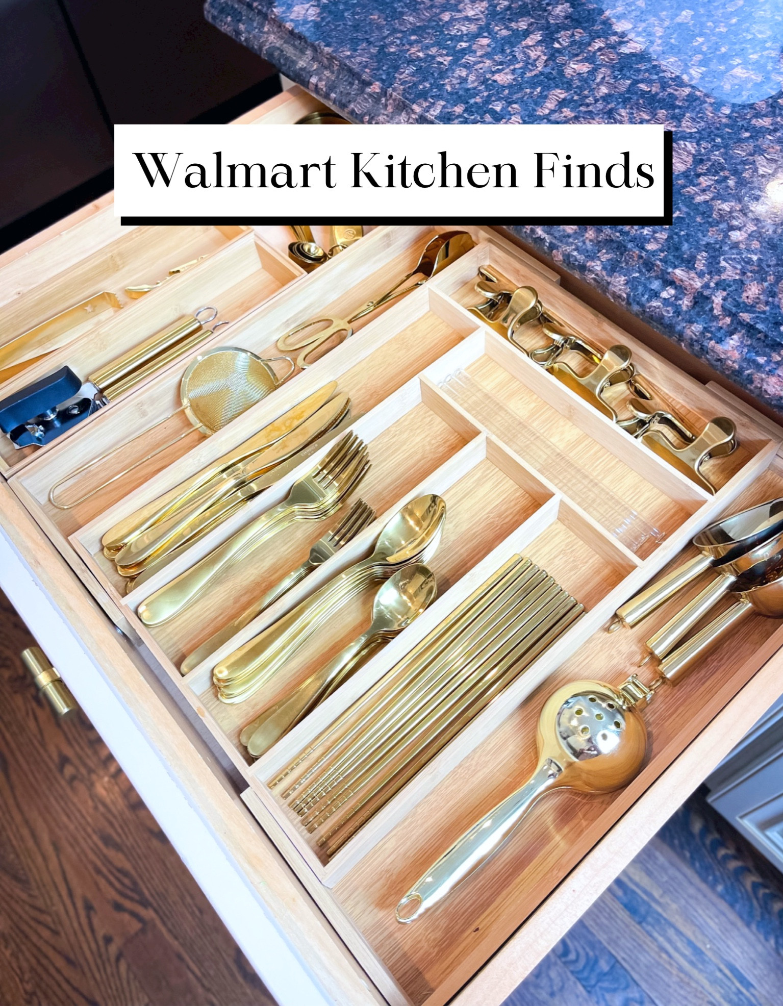 Walmart kitchen organizers and gold utensils. Shops my pic below and follow @MakeItWithMicah for more affordable home decor finds!


#LTKhome