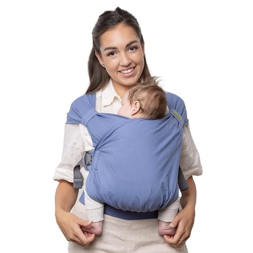 Boba Pre-Wrapped Baby Wrap Carrier with Buckle, Easy Adjust Soft Infant Baby Carrier Hybrid for Boy or Girls, Baby Sling for Newborn up to 35 lbs (Vintage Navy Blue) | Amazon (US)