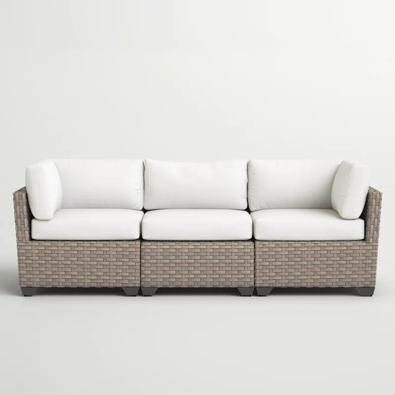 Anupras 3 Piece Outdoor Sectional Sofa with Cushions | Wayfair North America