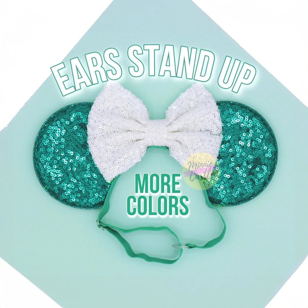 Minnie ears, Women adult Minnie Ears, Mouse  ears elastic headband, Mickey Ears, Mickey ears with... | Etsy (US)