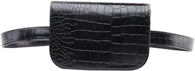 Badiya Women's Mini Waist Bag Fanny Packs Crocodile Leather Cell Phone Pocket | Amazon (US)