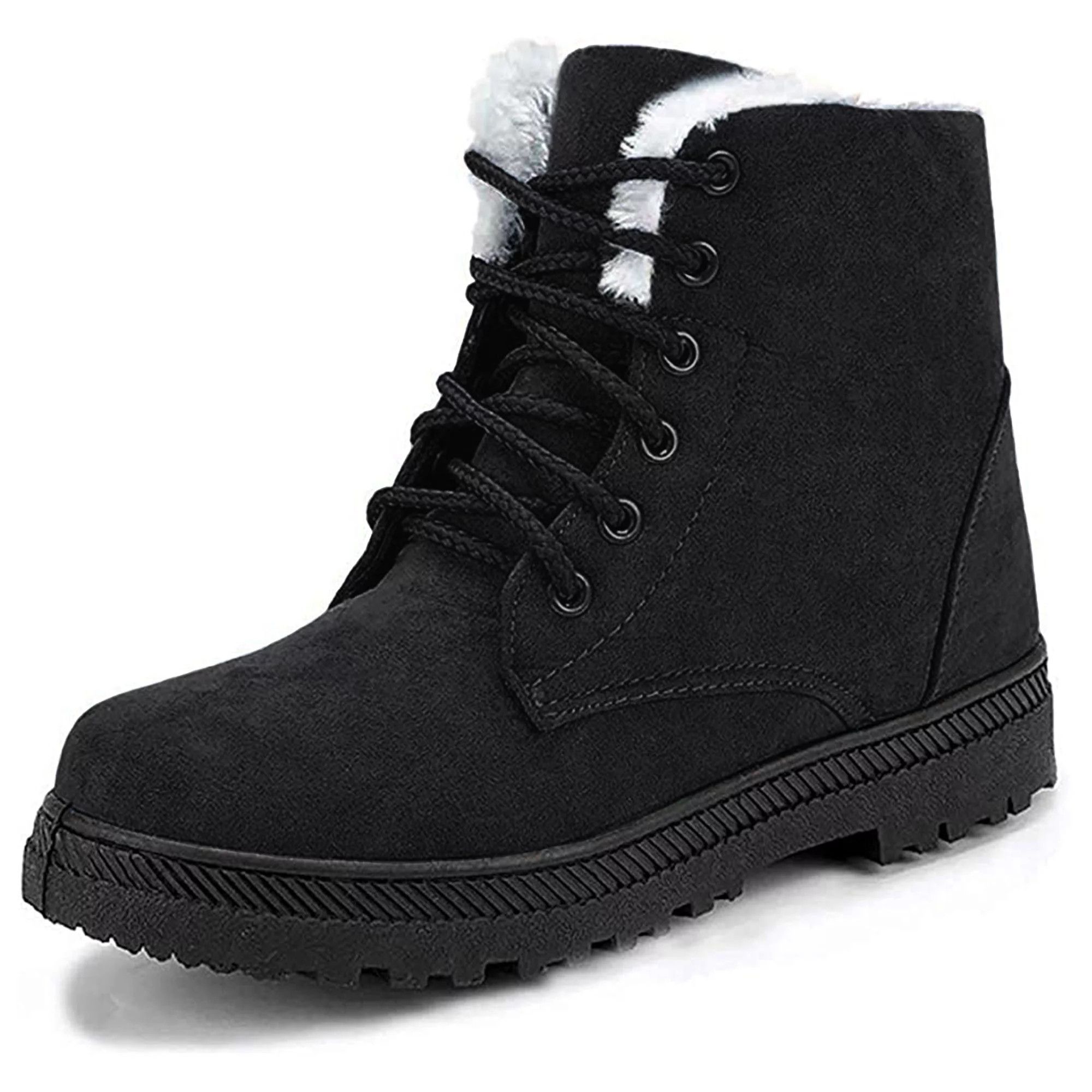 Winter Snow Boots for Women Comfortable Outdoor Anti-Slip Ankle Boots keep Warm Booties Lace Up F... | Walmart (US)