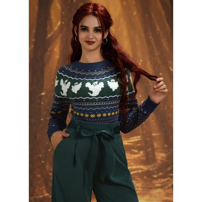 Happy Hauntings Fair Isle Sweater Blue S | Target