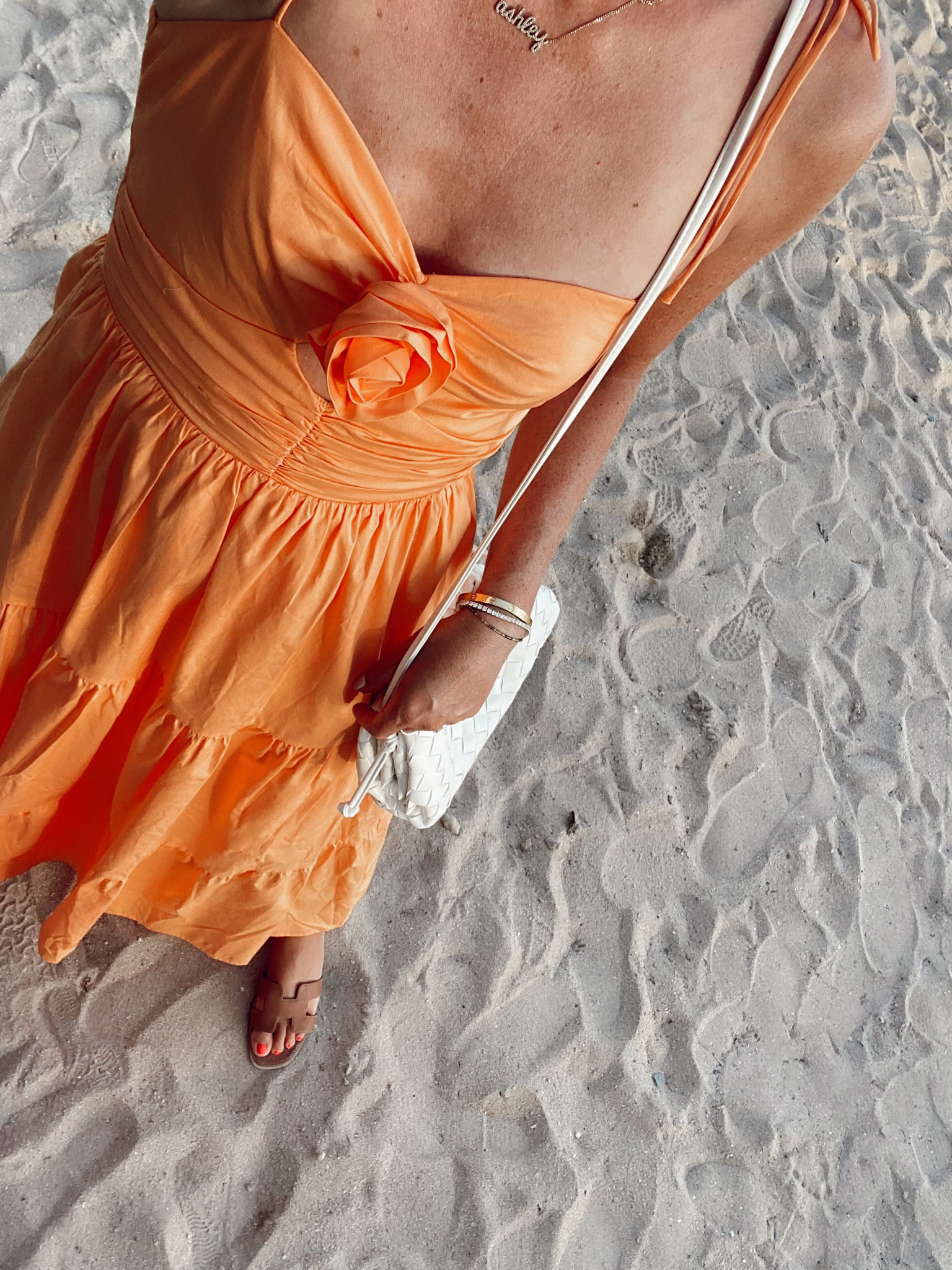 Orange rosebud maxi dress 

#LTKstyletip #LTKtravel #LTKSeasonal
