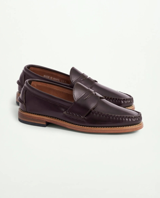 Brooks Brothers Men's Rancourt Cordovan Pinch Penny Loafer | Burgundy | Size 11 D | Brooks Brothers