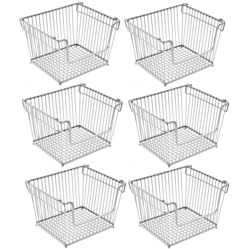 Stackable Storage Organizer Metal Basket (Set of 6) | Wayfair North America