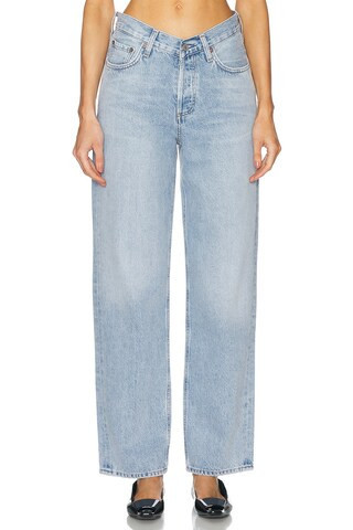 AGOLDE V-waist Baggy Jeans in Blue | FWRD 