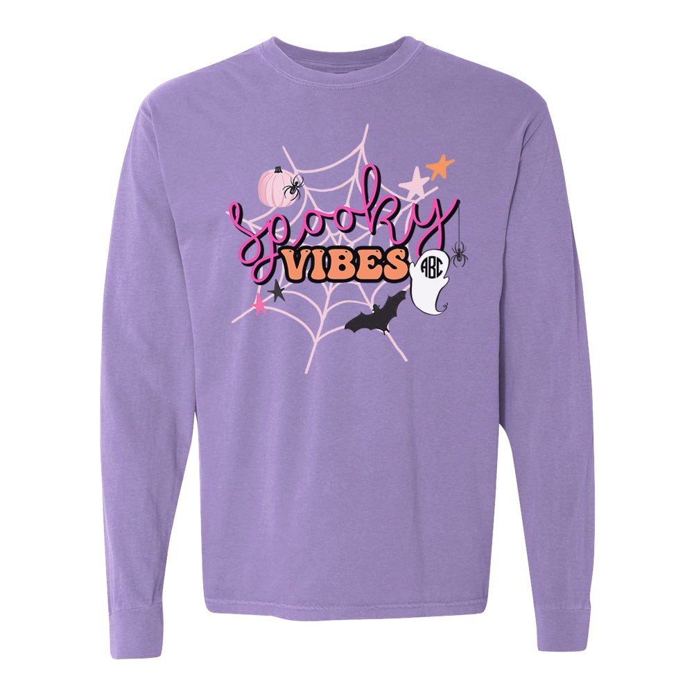Monogrammed 'Spooky Vibes' Long Sleeve T-Shirt | United Monograms