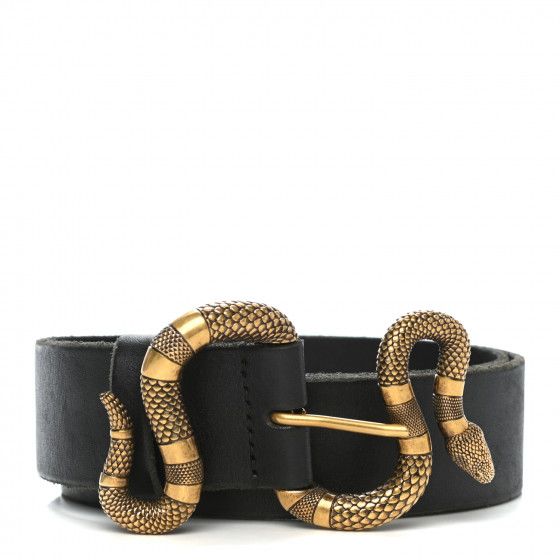 GUCCI

Calfskin Snake Belt 75 30 Black | Fashionphile
